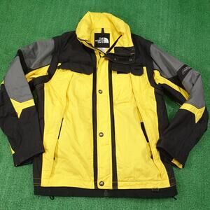 The North Face Extreme Gear Jacket Mens Large Yellow Ski Hooded Insulated Coat